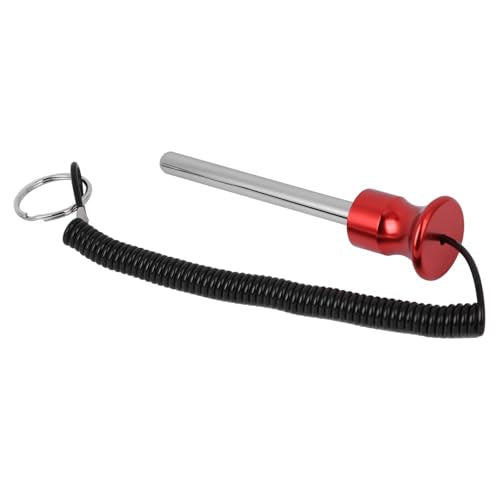 Weight Stack Pin, Gym Pin Loading Pin Aluminium Alloy Head with Pull Rope for Strength Training - color: Red