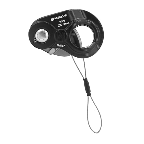 NewDoar Rope Ascender Lightweight Rope Clamp Ascender Riser Adjuster Fits 8-13mm Rope Self-Locking Grip for Rock Climbing,Hunting,Protection Rescue,Rappelling,Arborist,Gear Equipment - color: Black Pro