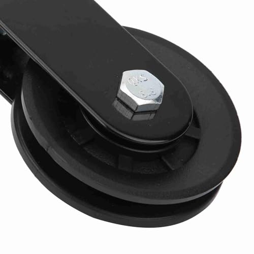 Premium Fitness Pulley System Heavy Duty Mute Hanging Wheel with Ball Bearings for Home Gym Strength Training DIY Workout Equipment PP Iron Plate Construction 155x88mm 385g