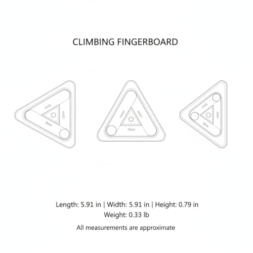 Climbing Trainer: Compact PP Fingerboard for Grip Strength, 5.9 x 5.9 Inch Training Tool (1 Piece)