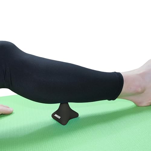 Manual Trigger Point Massage Tool Small Massager Ball 3″×2.6″ Black | For Deep Tissue Myofascial Release Physical Therapy Plantar Fasciitis Pain Relief Muscle Knot Psoas Hip Flexor Iliacus - color: Black