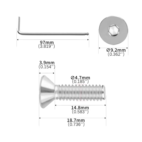 #10-24x3/4 Flat Head Socket Cap Screws Bolts 30pcs HS/JXLS-03 | 304 Stainless Steel, UNC Coarse Full Thread, Equipped with Phillips Bit, for DIY, for Repair, Install Furniture Screws - size: #10-24x3/4"