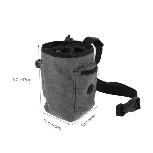 BESPORTBLE Anti-Slip Oxford Cloth Chalk Bag for Rock Climbing and Bouldering with Zippered Pocket Lightweight Gray Waist Pouch for Hiking Gymnastics Weightlifting and Outdoor Training