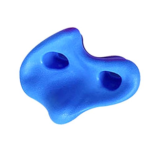 SUNGOOYUE 20 PCS Rock Climbing Holds, Ergonomic PE Rock Wall Grips with Screws and Wrench Tool, for Indoor Outdoor Kids - color: Blue