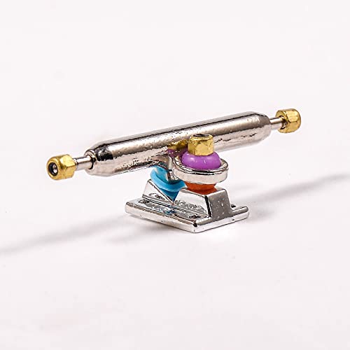 Fingerboard Trucks with Upgraded Urethane Bushings and Pivot Cup,34mm 32mm Width,Normal Kingpin (Silver, 34mm) - color: Silver, size: 34mm