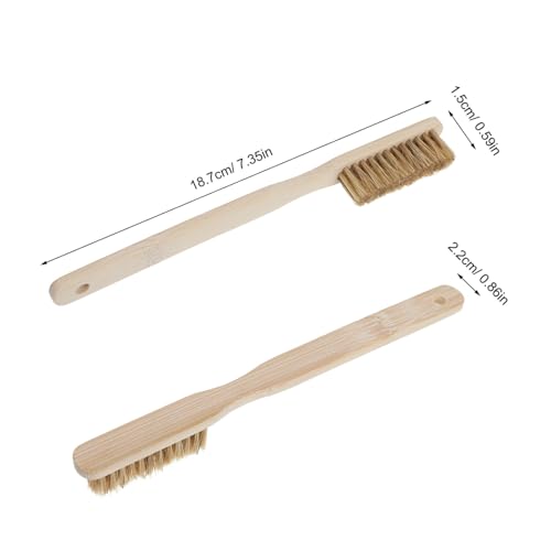 HEMOTON Rock Climbing Chalk Brush with Hard and Soft Boar Bristles, Portable Wood Handle Brush for Indoor and Outdoor Bouldering, Effective Cleaning Tool for Chalk Holds in Humid