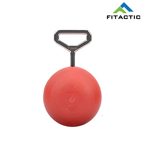 Rock Climbing Solid Training Cannonball Power Pull Up Ball Hold Grips for Straps for Finger, Forearm, Biceps, Back Muscles (Red, 3.5") Bundle with Upgraded 1 Pair Eagle Loops Grip for Fing