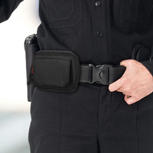 Duty Belt Gloves Pouch, Latex Disposable Glove Holder Zipper Pocket | Convenient Carrier Pockets Waist Bag, For Police Officer Law Enforcement Personnel, For Security Firefighter Professionals