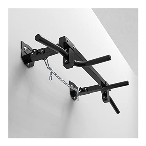 Wall-Mounted Pull-Up Bars/Climbing Frames, Steel Fitness Bar with 4 Rings and 4 Handles, Resistance Band Sandbag Suspension Equipment