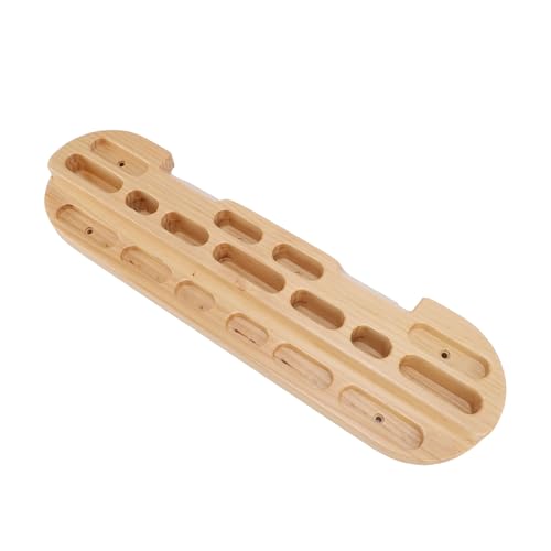 SUNGOOYUE Climbing Fingerboard, Wooden Hangboard with Varying Length and Depth Finger Holes for Rock Climbing Training, Portable Pull Up Bar Grip Strengthener for Enthusiasts
