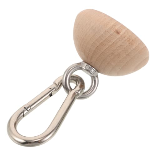 Wooden Half Sphere Grip Strengthener for Climbers, Ergonomic Hand Grip Strength Training Ball with Slip Resistant Surface and Natural Wood Texture, for Rock Climbing and Fitness