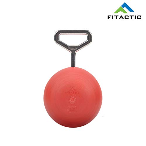 Rock Climbing Solid Training Cannonball Bomb Power Pull Up Ball Hold Grips for Straps for Finger, Forearm, Biceps, Back Muscles - color: Red (3.5")