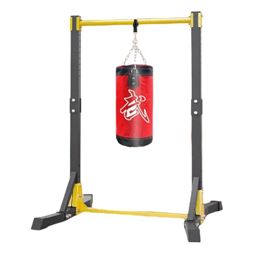 Pull Up Bar Free Standing Portable Pull Up Dip Station with 11 Gears Adjustment Multi-Function Strength Training Pullup Tower Station Equipment for Home Gym 400lbs Black