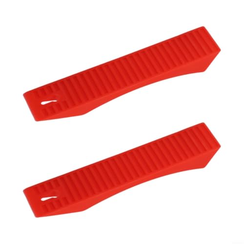 Silicone Deadlift Wedge for Weight Lifting Barbell, Non-Slip Blocks for Powerlifting and Strength Training(Red) - size: Red