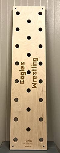 12"x48" Climbing Pegboard, Custom Engraving Options Climbing peg Board, MMA Training, Ninja Warrior, Strength Training