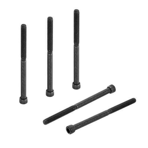 PATIKIL 1/4"-20 x 3-1/2 Socket Head Cap Screws Bolts, 10Pcs Carbon Steel Hex Head Metric Screws for Door Road Bicycle Mountain Bike Auto Ship Communication Equipment, Black - size: 1/4"-20 x 3-1/2