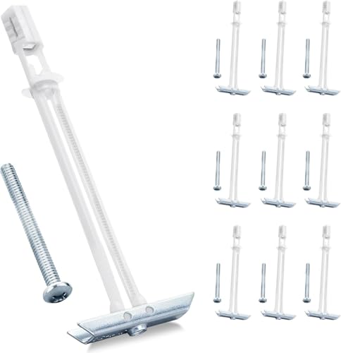 Heavy Duty Drywall Anchor Bolts with 1/4"-20 Fastener Suitable for TV Mounting Hollow Wall Anchor Bolt Screw Kit Supports Up to 270 lbs Each on 1/2 Inch Drywall Pack of 10 - size: 1/4"-20：Pack of 10