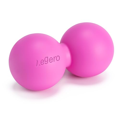Aegero Peanut Massage Ball-Double Lacrosse Massage Ball, Mobility Ball for Myofascial Release,Yoga Therapy,Trigger Point Therapy,Muscle Knots and Acupoint Massage (Pink Firm Ball) - color: Pink