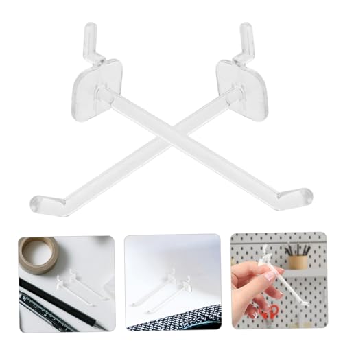 GLEAVI 50pcs Hook Display Board Plastic Pegboard Hooks for Hanging Tools Peg Board Accessories Garage Wall Organizer - size: 10.30X3.50X2.30CM