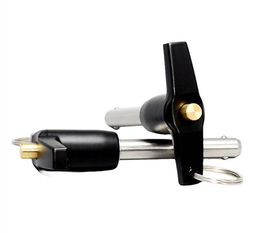 1Pc Stainless Steel T - Handle Lock Pins, 1/4"~1/2" Pin Dia. 2"~4" Usage Length Push-Button Quick Release Pin Safety Pin Handle Stop Pin with Lanyard Cable (Pin Dia(MM):6.35, Usage Length(MM):40) - size: Usage Length(MM):40