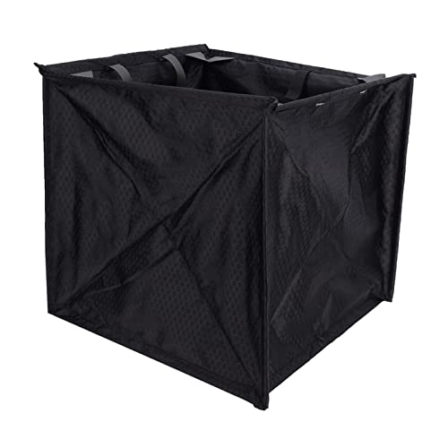 Rock Tree Climbing Rope Storage Basket Portable Folding Throwing Cord Frame Bag Heavy Duty Nylon Organizer Gear Equipment Carrier Pouch Black Outdoor Adventure