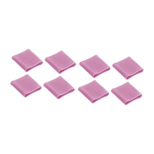 Almencla 8 Pieces Silicone Finger Sleeves Non Slip Soft Finger Covers Reusable Finger Protectors Thumb Brace Support Anti Slip Finger Cot Suitable for Gym, Pink S - color: Pink S