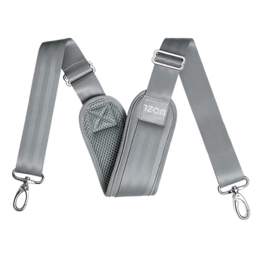 Shoulder Straps 79 inch Adjustable with Thick Soft Fixed Shoulder Pad | with Metal Swivel Hooks for Laptop Bag, Messenger Bag, Tool Bag, Camera,Luggage,for Mens and Womens - color: Grey