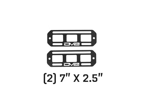 DV8 Universal Molle Panels Pair of 7" x 2.5" for Garages Recovery Gear | Can Be Mounted Almost Anywhere Including Vehicles, Available in 6 Sizes, Universal Mounting for Tools, & More - size: Pair of 7" x 2.5"