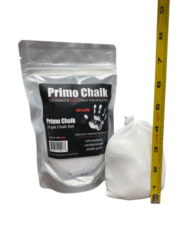 3oz. Cotton Pouch Chalk Ball: Loose Chalk for Weightlifting, Rock Climbing, & Gymnastics, Non-Toxic, Made in The USA, Superior Grip