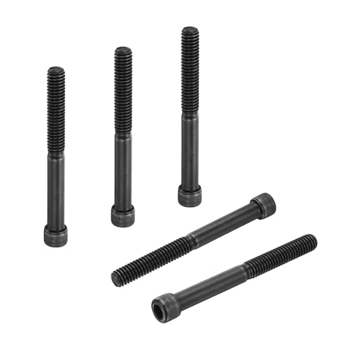 PATIKIL 5/16"-18 x 3 Socket Head Cap Screws Bolts, 10Pcs Carbon Steel Hex Head Metric Screws for Door Road Bicycle Mountain Bike Auto Ship Communication Equipment, Black - size: 5/16"-18 x 3
