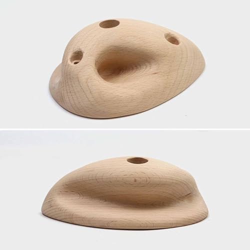 2 Pieces Wooden Rock Climbing Holds Climbing Wall Grips Training Board Blocks for Home