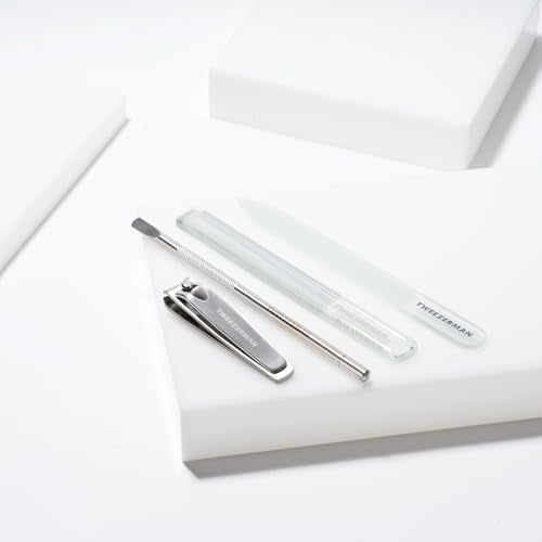 Tweezerman Glass Manicure Set-Clipper, Cuticle Pusher, Glass File, Buffer - style: MANICURE SET