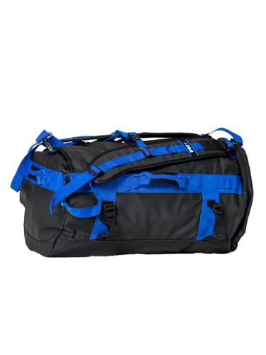 FUJI Unisex Convertible Duffle Backpack, Water-Resistant (Not Waterproof), Multi-Functional Luggage Gym Bag for Men and Women - color: Black/Blue