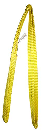 Everest C1150 1" x 3' Flat Endless Sling Yellow Lifting Sling for Construction, Lifting, Moving, Hoisting - Strap Heavy Duty - 1-Pack 3200lbs WLL