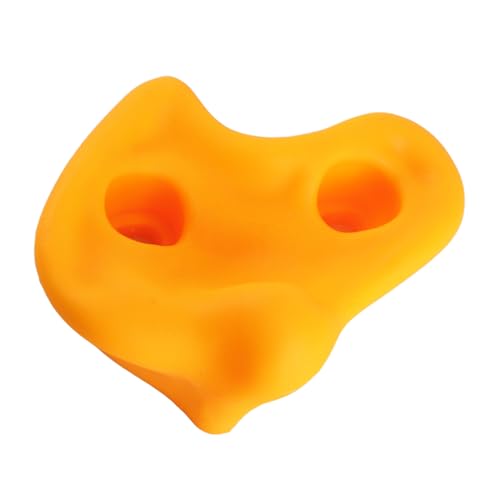 10PCS Rock Climbing Holds, PE Ergonomic Design with Rock Texture for Indoor Outdoor Climbing Wall, Includes Screws and Wrench Tools - color: Yellow