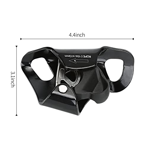 WILDKEN Rock Climbing Chest Ascender Climbing Mountaineering Tree Arborist | Rappelling Gear Climbing Equipment Rope Clamp for 10-13MM Rope - color: Black