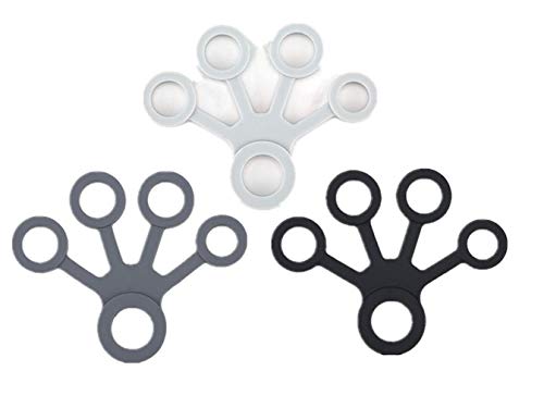 3PCS Finger Stretcher Resistance Bands Strength Trainer for Forearm Exercise Guitar Finger Strengtheners Rock Climbing 6.6 8.8 11 Pounds - color: style 3-2