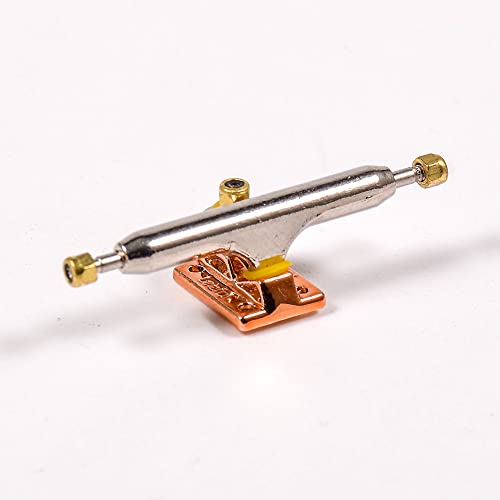 Fingerboard Trucks with Upgraded Urethane Bushings and Pivot Cup,34mm 32mm Width,Normal Kingpin (Gold, 34mm) - color: Gold, size: 34mm