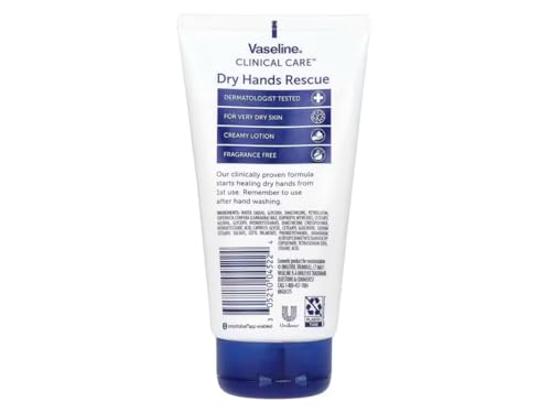 Vaseline Clinical Care™, Dry Hands Rescue, Fragrance Free, 5.1 fl oz (150 ml)