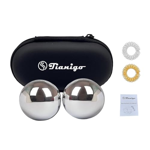 Stainless Steel Baoding Balls Set,1.57 Inches Chinese Health Balls, Metal Stress Relief Hand Massage Balls No Chime for Hand Exercise, Hands Therapy - size: Medium-1 .57"
