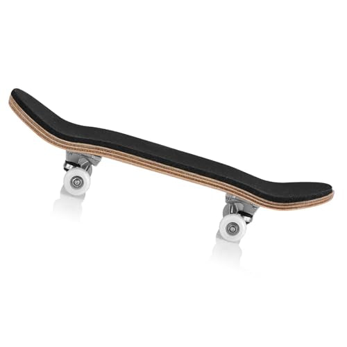 HERCHR Finger Boards, 1Pc Maple Wooden Alloy Fingerboard Finger Skateboards Creative Fingertips Daliy Playing Relaxing Movement Set with Box for Relax Play (White) - color: White