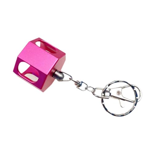 Pool Cue Chalk Holder Chalk Case with Keychain Lightweight Compact Practical Tool Chalk Boxes Chalk Pocket for Games Snooker - color: Pink