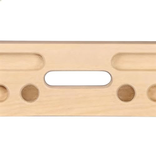 Rock Climbing Board Heavy Duty Wooden Trainer | Climbing Hangboard Doorway Mount for Climbers Beginner Men Women Home Gym Indoor Fitness Workout