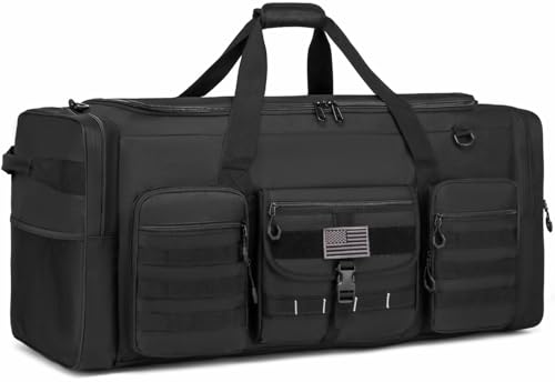 132L Extra Large Duffle Bag, Heavy Duty Sports Equipment Travel Duffel Bag | Perfect for Soccer Baseball Basketball Hockey Football Team Coaches & More - color: Black