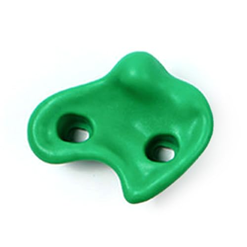 SUNGOOYUE 20 PCS Rock Climbing Holds, Ergonomic PE Rock Wall Grips with Screws and Wrench Tool, for Indoor Outdoor Kids - color: Green