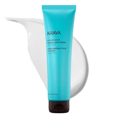 AHAVA Dead Sea Water Mineral Hand Cream - Hand Moisturizer For Dry Cracked Hands, Light & Fast Absorbing, Enriched with Exclusive blend Osmoter, Smoothing Witch Hazel & Soothing Allantoin - size: 5.1 Fl Oz (Pack of 1)