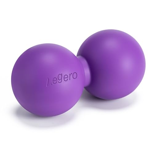 Aegero Peanut Massage Ball-Double Lacrosse Massage Ball, Mobility Ball for Myofascial Release,Yoga Therapy,Trigger Point Therapy,Muscle Knots and Acupoint Massage (Purple Firm Ball) - color: Purple