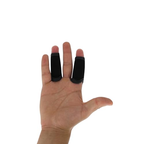 LIONTEK Single Finger Sleeve Pair - Sports Compression Finger Sleeve for BJJ, MMA, Basketball, Weight Lifting, and More - size: X-Large