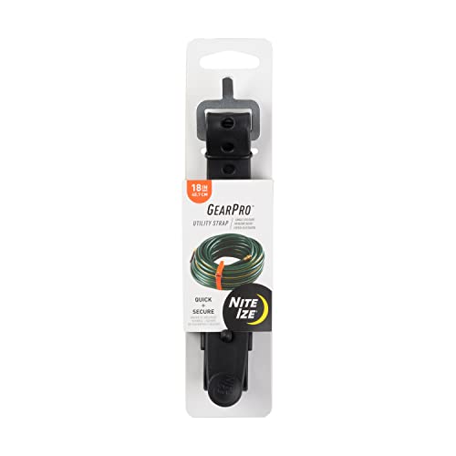 Nite IZE GearPro Utility Strap, 70 lb. Load Limit, 18 inch, Black - color: Black, size: 18" Strap