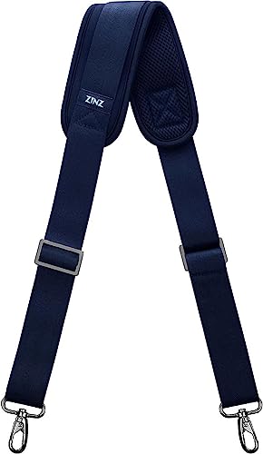 Bag Shoulder Strap, Padded Adjustable Shoulder Strap Replacement - color: Blue, size: 57"